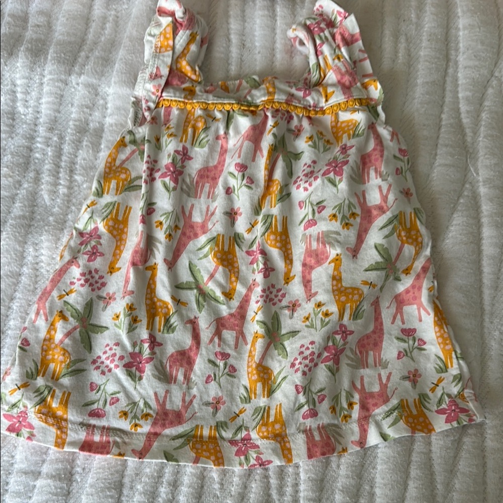 Kids' Giraffe Print Sleeveless Top